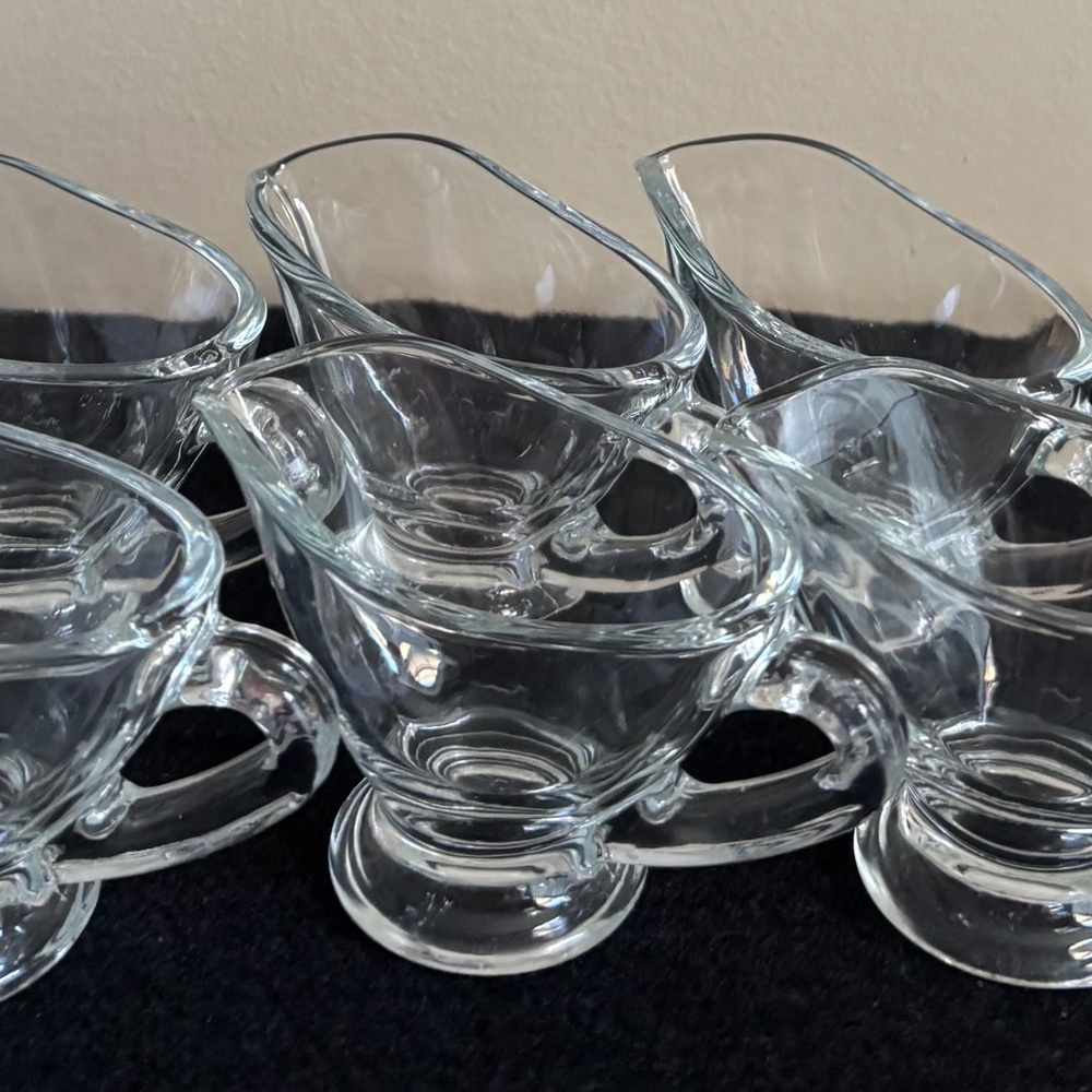 Set of 6 Personal Size Gravy Sauce Dipping Boat